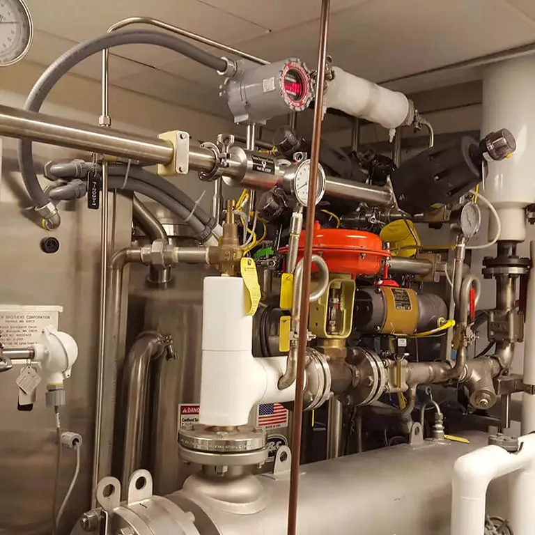 Industrial measurement system with piping